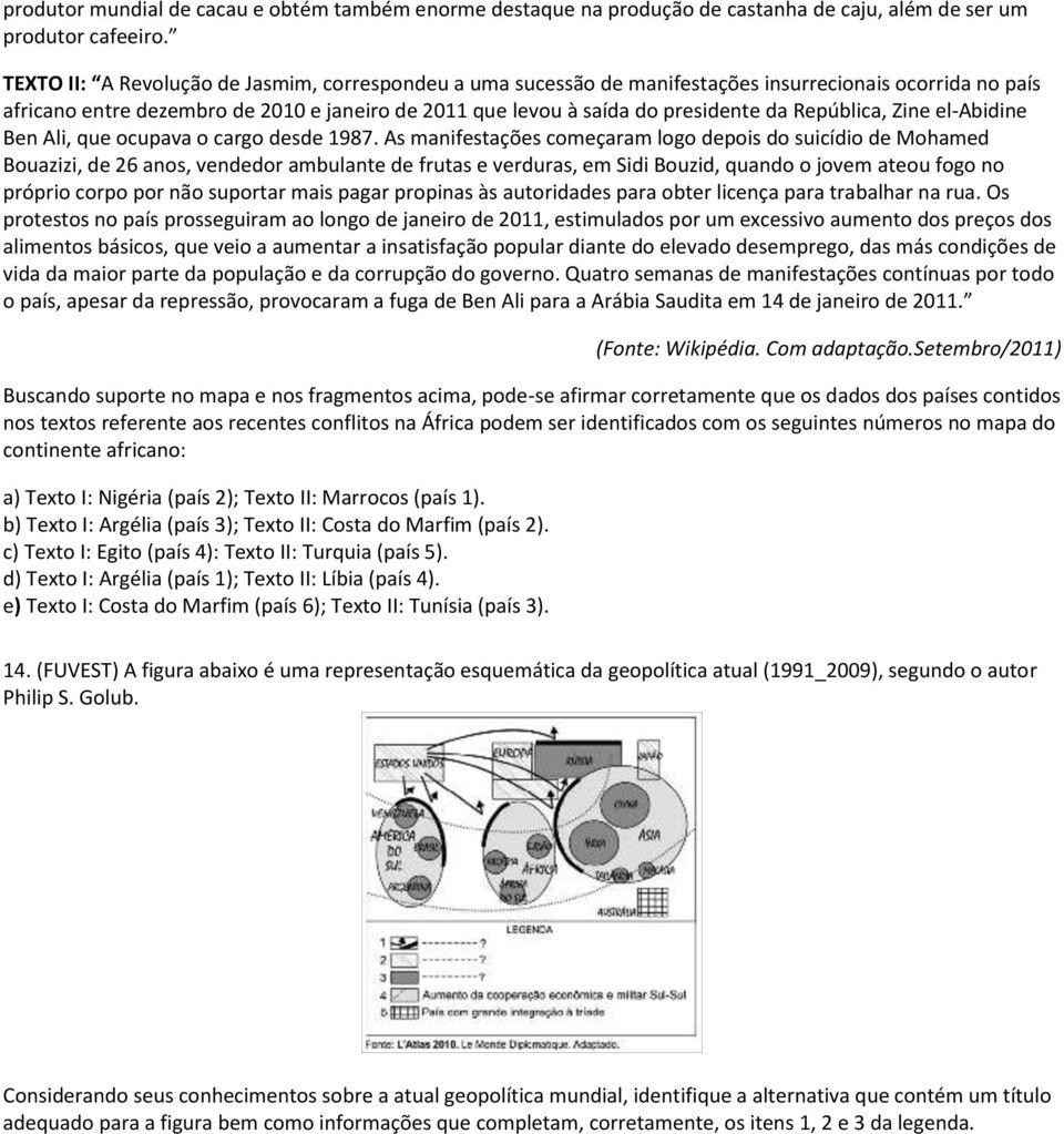 República, Zine el-abidine Ben Ali, que ocupava o cargo desde 1987.