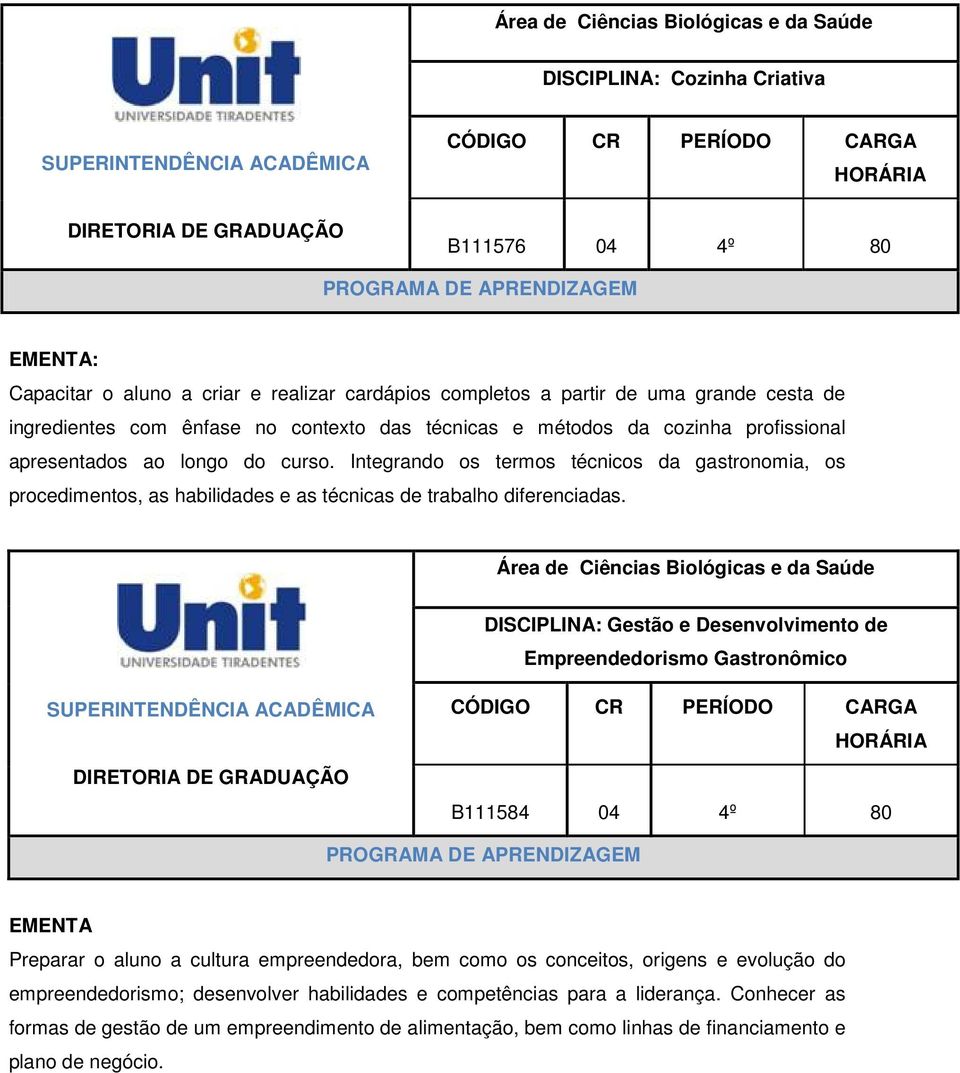 Integrando os termos técnicos da gastronomia, os procedimentos, as habilidades e as técnicas de trabalho diferenciadas.