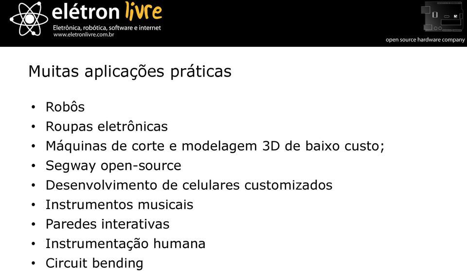 Desenvolvimento de celulares customizados Instrumentos