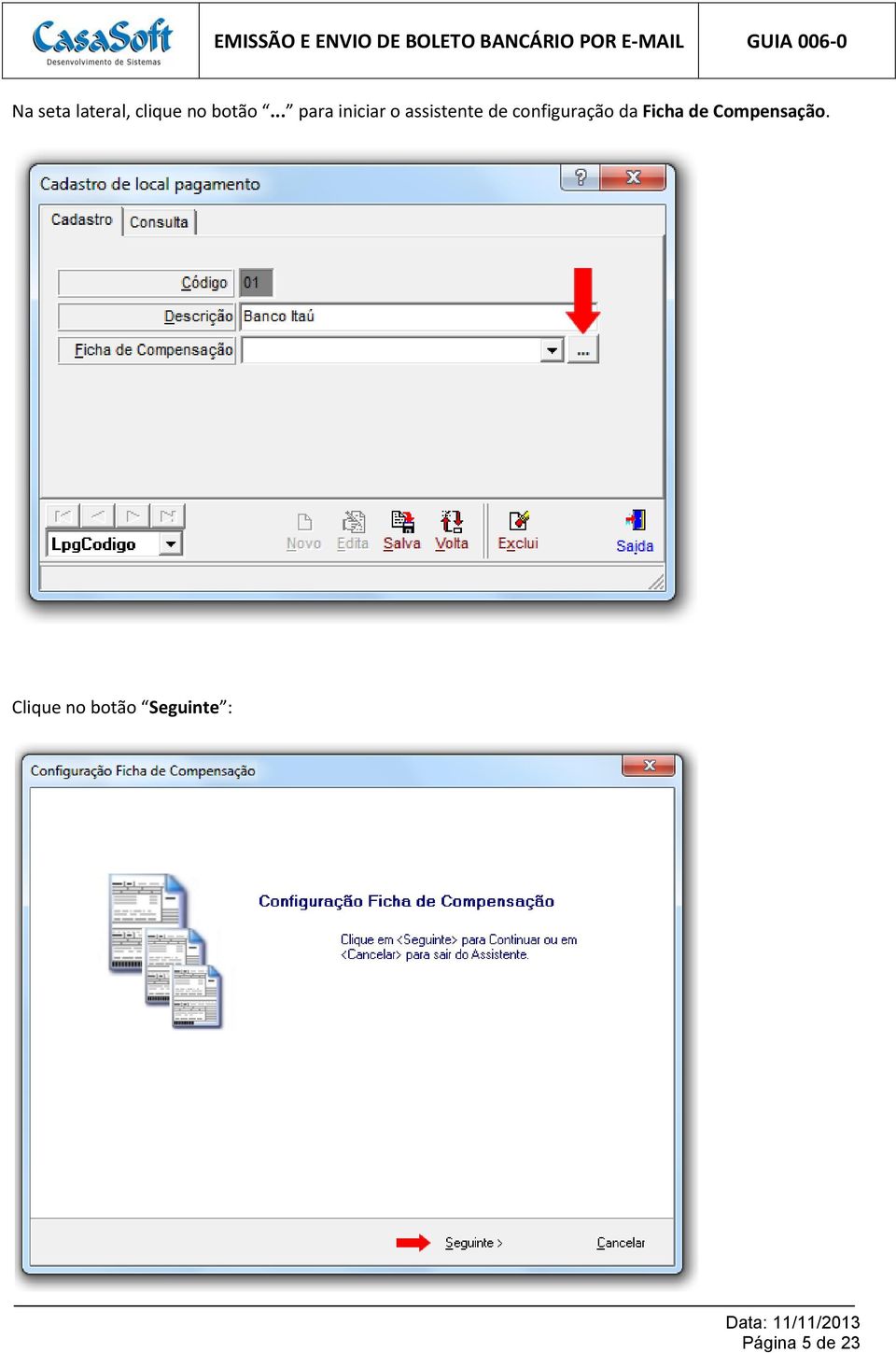 configuração da Ficha de