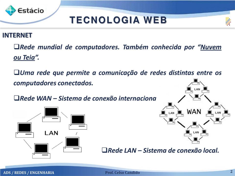 Uma rede que permite a comunicação de redes distintas entre
