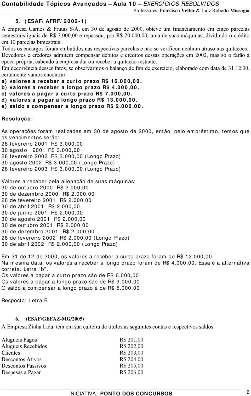 Devedores e credores admitem compensar débitos e créditos dessas operações em 2002, mas só o farão à época própria, cabendo à empresa dar ou receber a quitação restante.