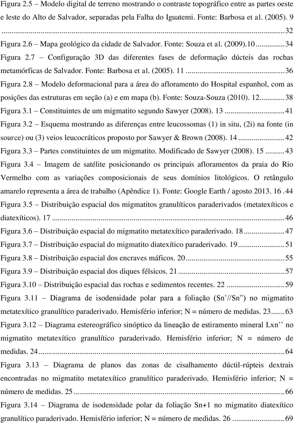 Fonte: Barbosa et al. (2005). 11... 36 Figura 2.8 Modelo deformacional para a área do afloramento do Hospital espanhol, com as posições das estruturas em seção (a) e em mapa (b).