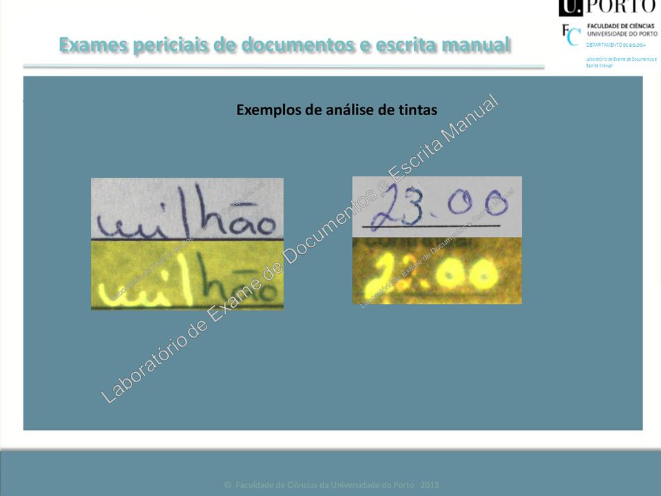 Na maioria destes exames é essencial o envio dos originais dos documentos contestados.