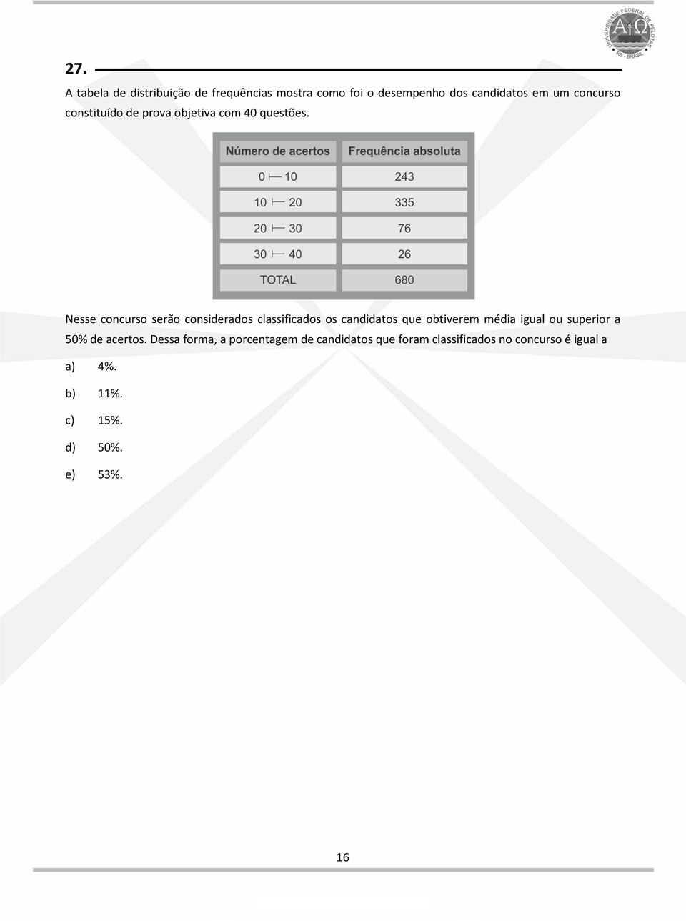 Nesse concurso serão considerados classificados os candidatos que obtiverem média igual ou