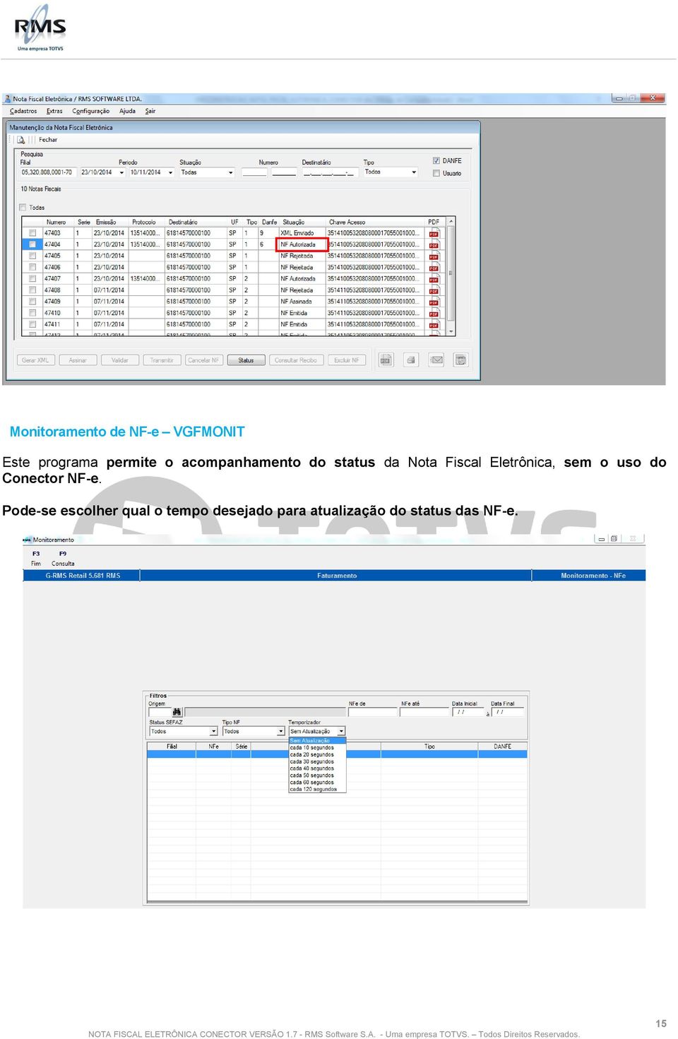 sem o uso do Conector NF-e.