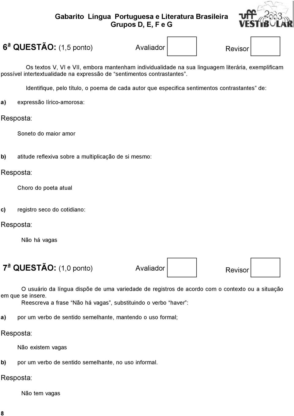 Identifique, pelo título, o poema de cada autor que especifica sentimentos contrastantes de: a) expressão lírico-amorosa: Soneto do maior amor b) atitude reflexiva sobre a multiplicação de si mesmo: