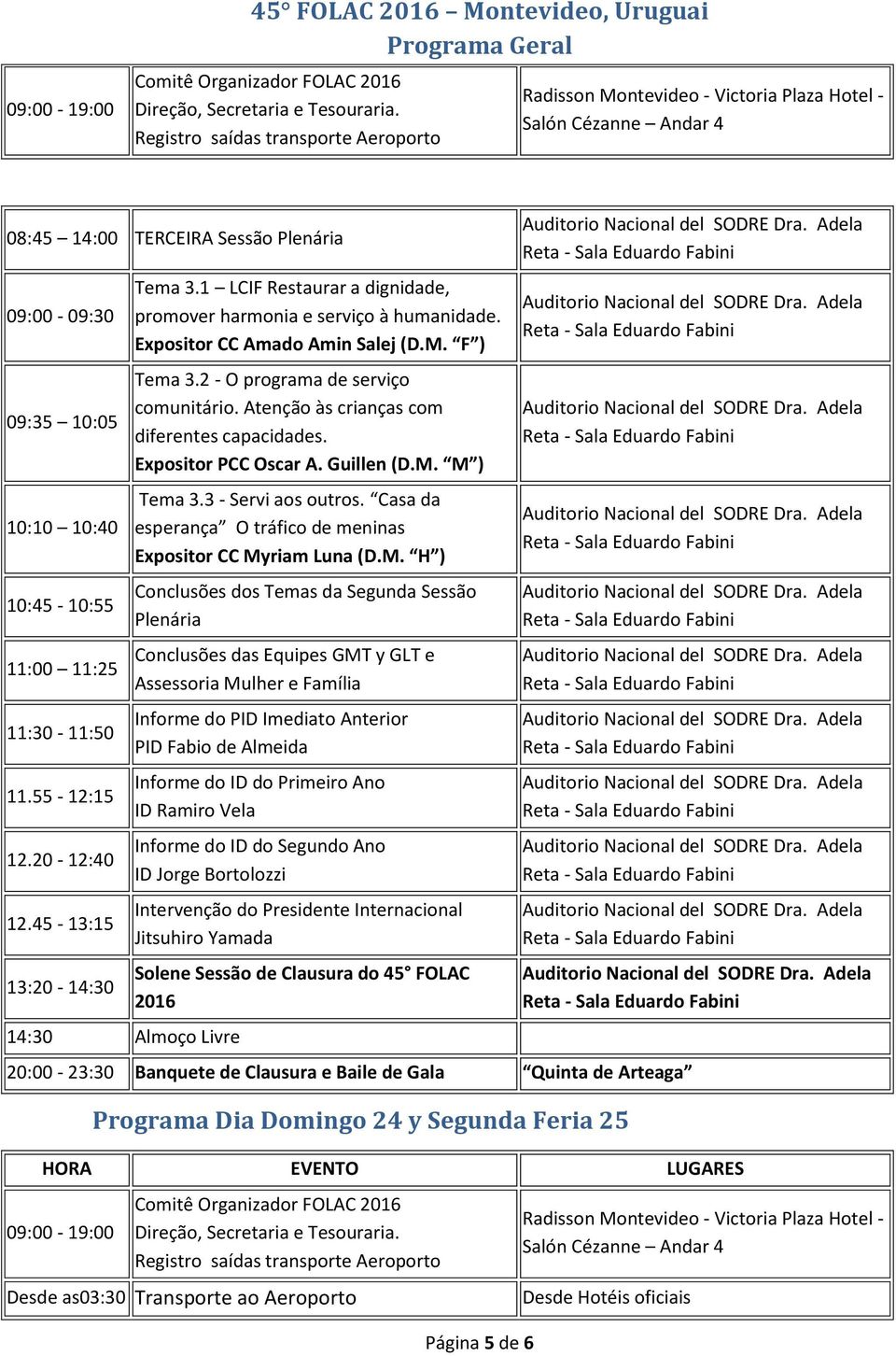 2 - O programa de serviço comunitário. Atenção às crianças com diferentes capacidades. Expositor PCC Oscar A. Guillen (D.M. M ) Tema 3.3 - Servi aos outros.