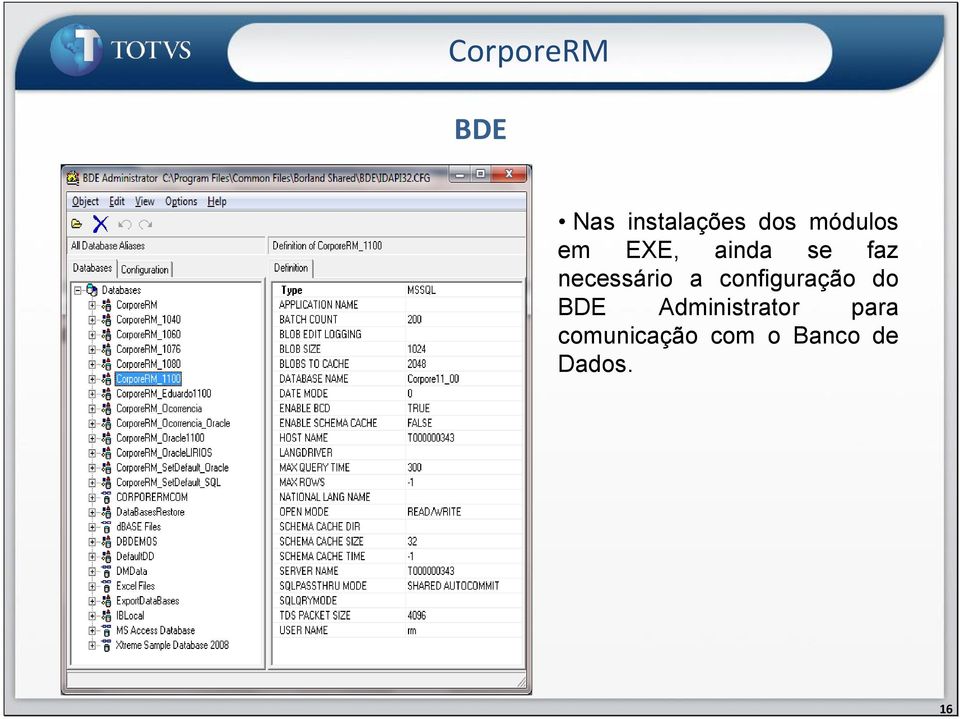 configuração do BDE Administrator