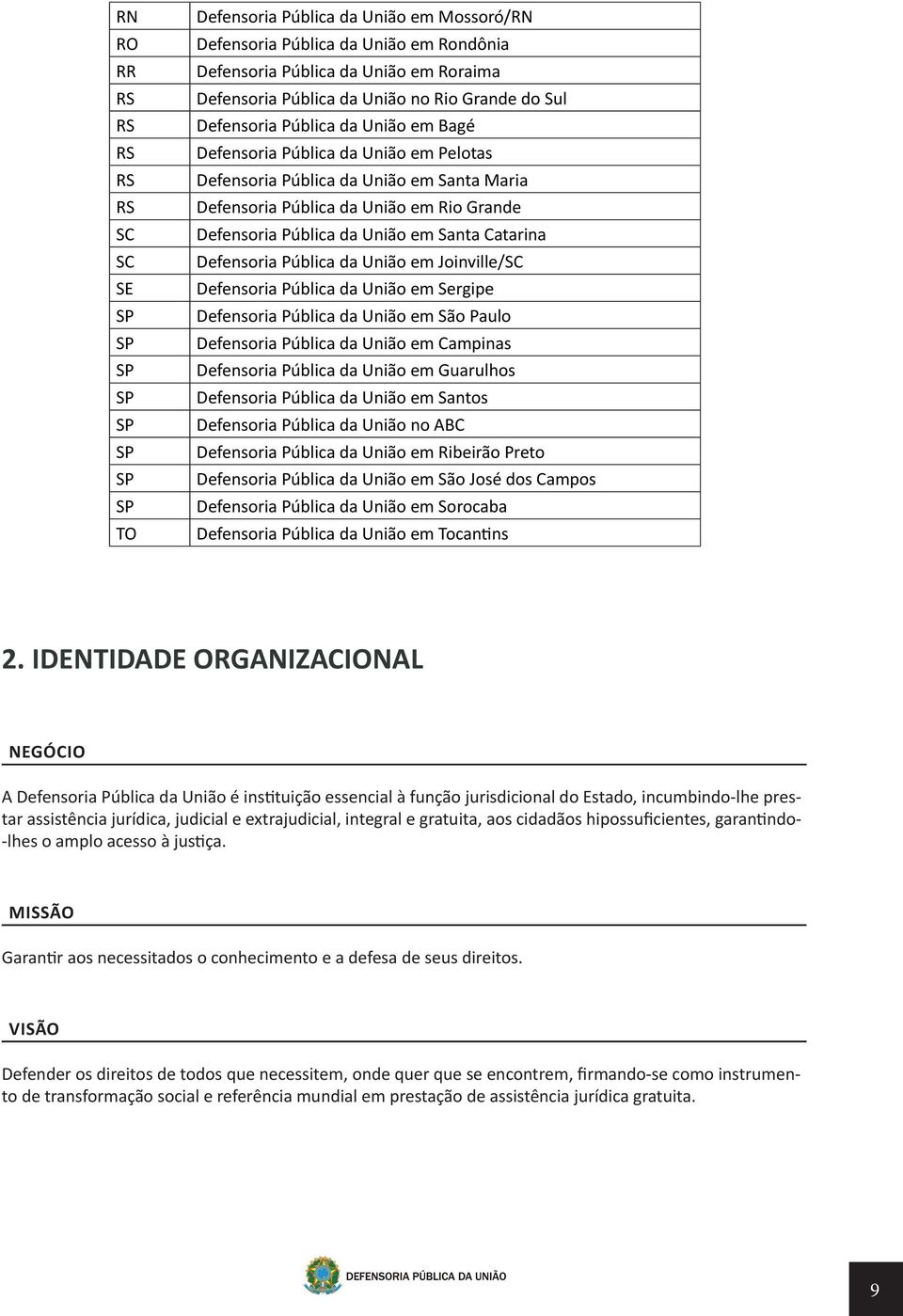 Defensoria Pública da União em Santa Catarina Defensoria Pública da União em Joinville/SC Defensoria Pública da União em Sergipe Defensoria Pública da União em São Paulo Defensoria Pública da União