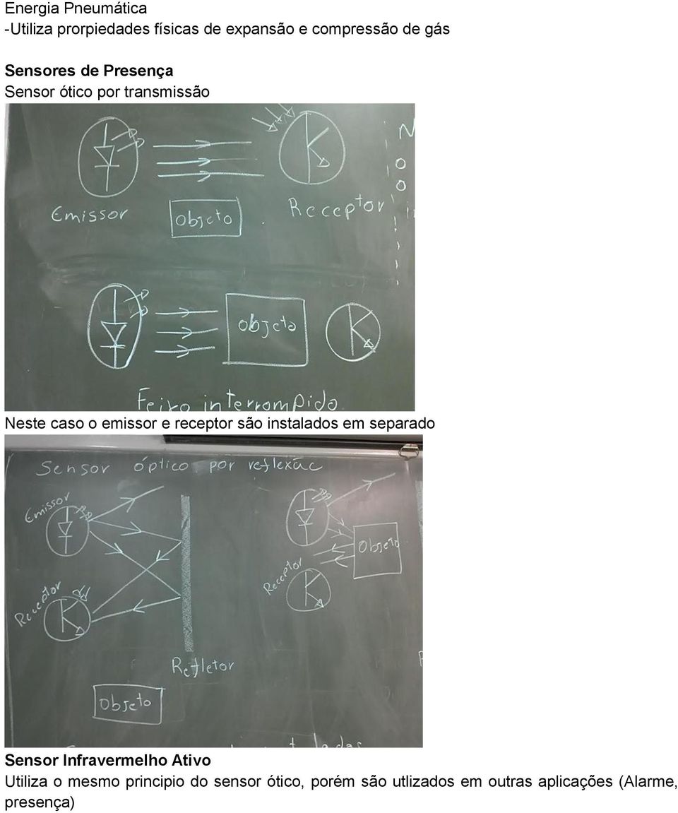 receptor são instalados em separado Sensor Infravermelho Ativo Utiliza o mesmo