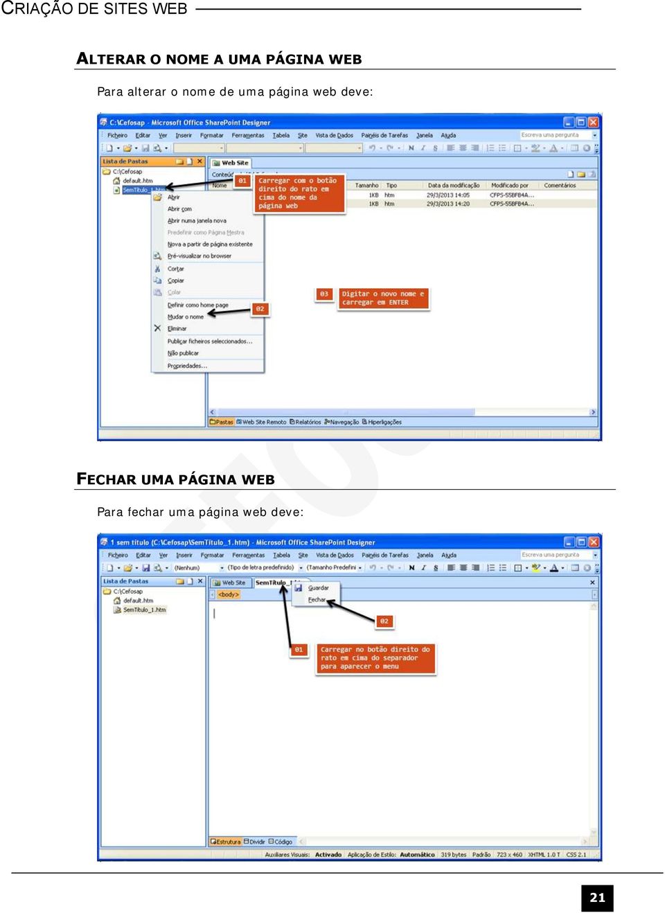 web deve: FECHAR UMA PÁGINA WEB