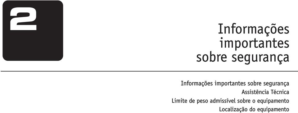 admissível sobre o equipamento Localização