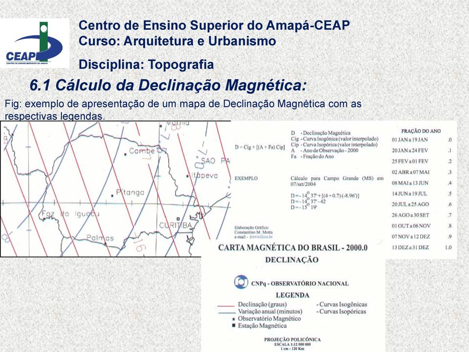 apresentação de um mapa de