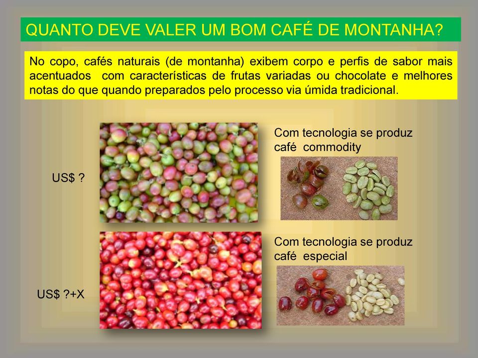 com características de frutas variadas ou chocolate e melhores notas do que quando