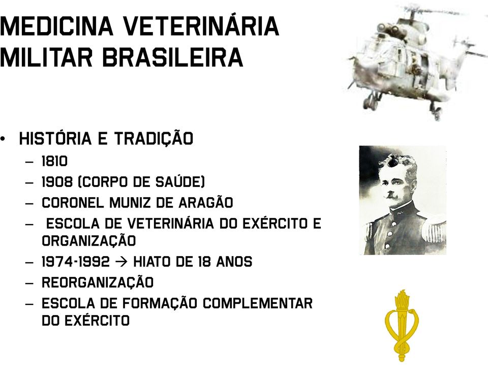 veterinária do Exército e Organização 1974-1992 Hiato de 18