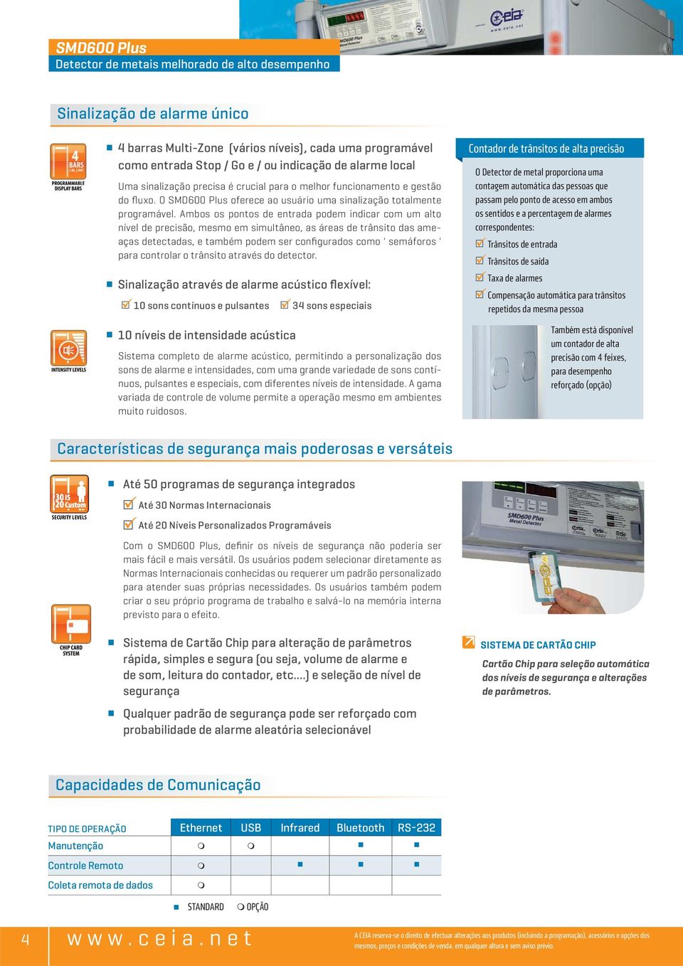 Ambos os pontos de entrada podem indicar com um alto nível de precisão, mesmo em simultâneo, as áreas de trânsito das ameaças detectadas, e também podem ser configurados como ' semáforos ' para