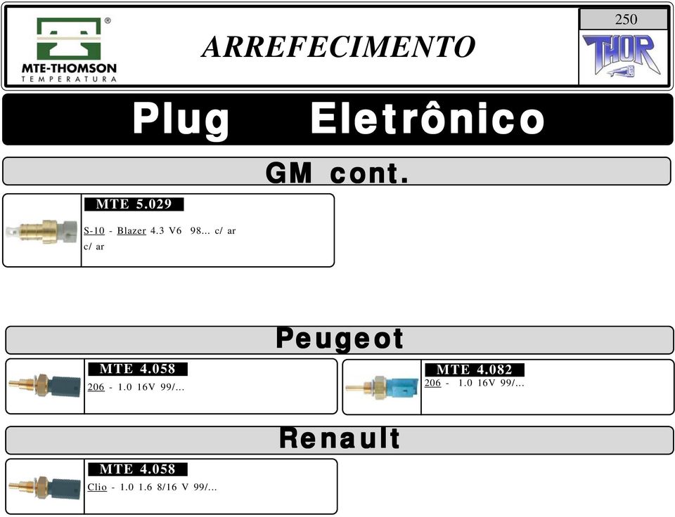 058 206-1.0 16V 99/... MTE 4.058 Clio - 1.0 1.6 8/16 V 99/.