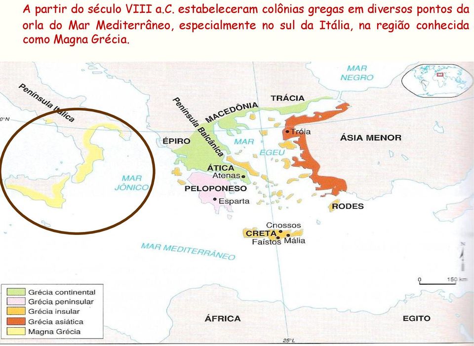 estabeleceram colônias gregas em diversos