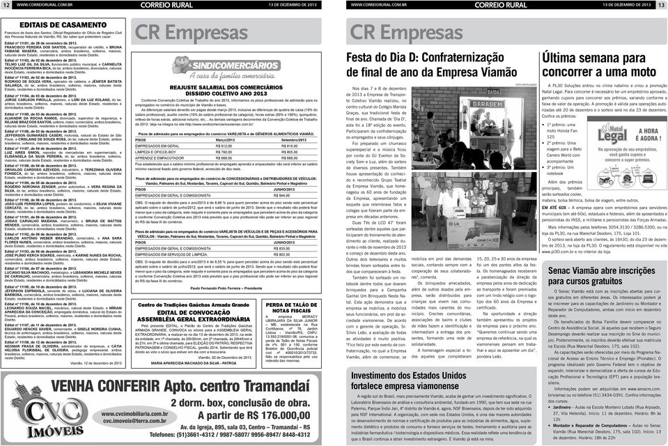 Edital nº 11181, de 28 de novembro de 2013.