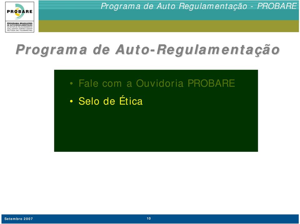 Regulamentação Fale com a