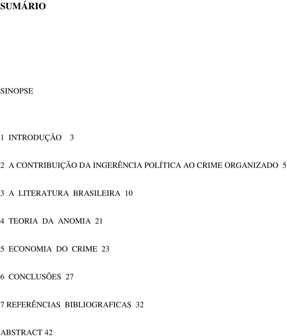 BRASILEIRA 10 4 TEORIA DA ANOMIA 21 5 ECONOMIA DO CRIME