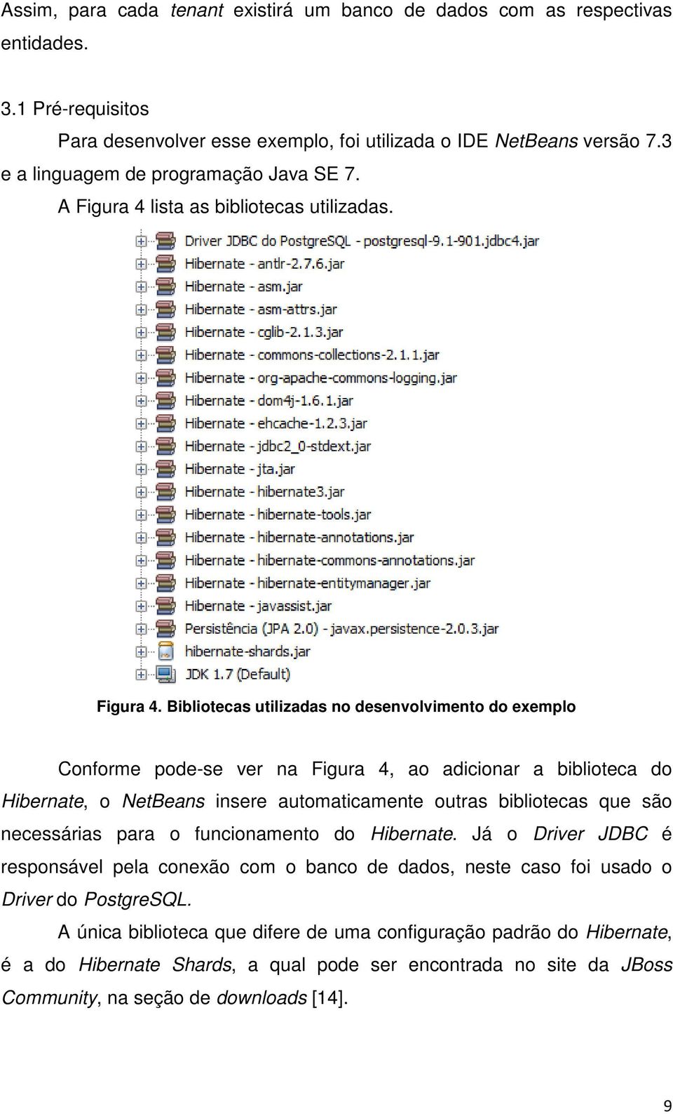 lista as bibliotecas utilizadas. Figura 4.