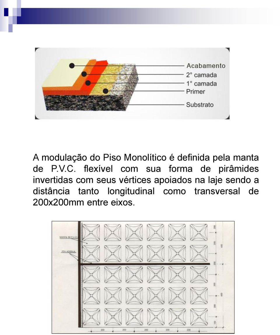 flexível com sua forma de pirâmides invertidas com seus