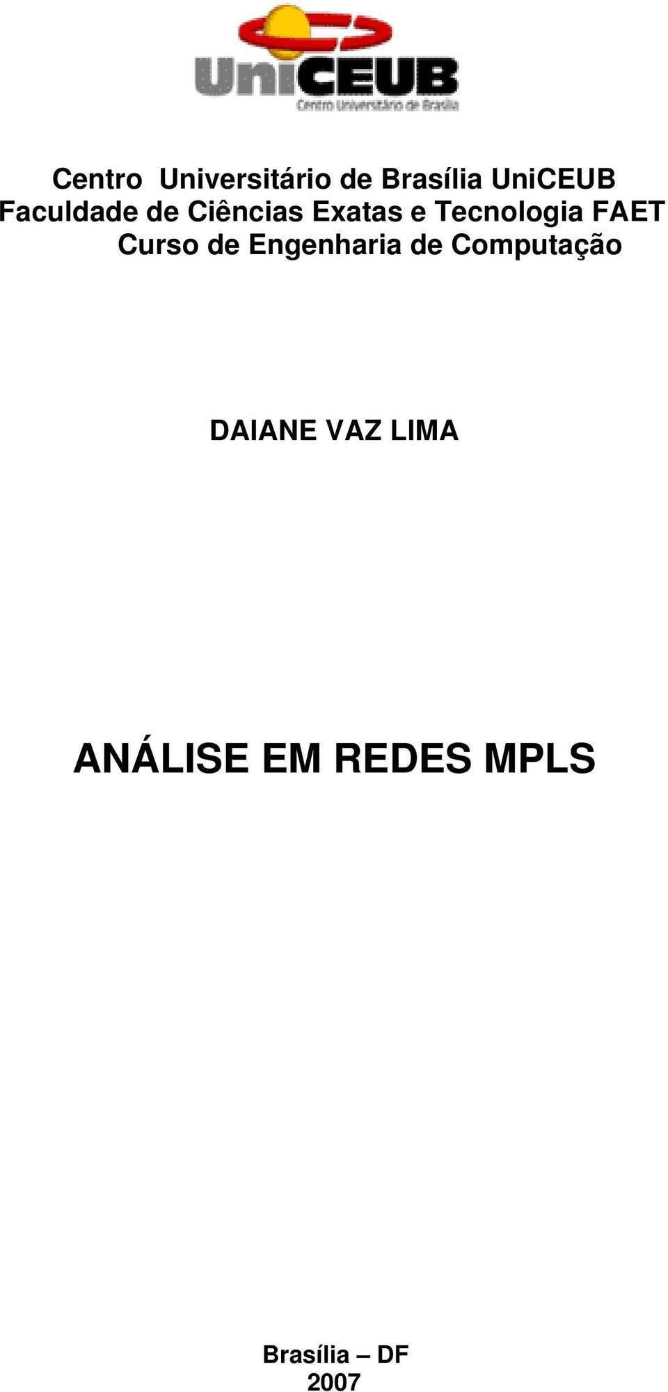 FAET Curso de Engenharia de Computação