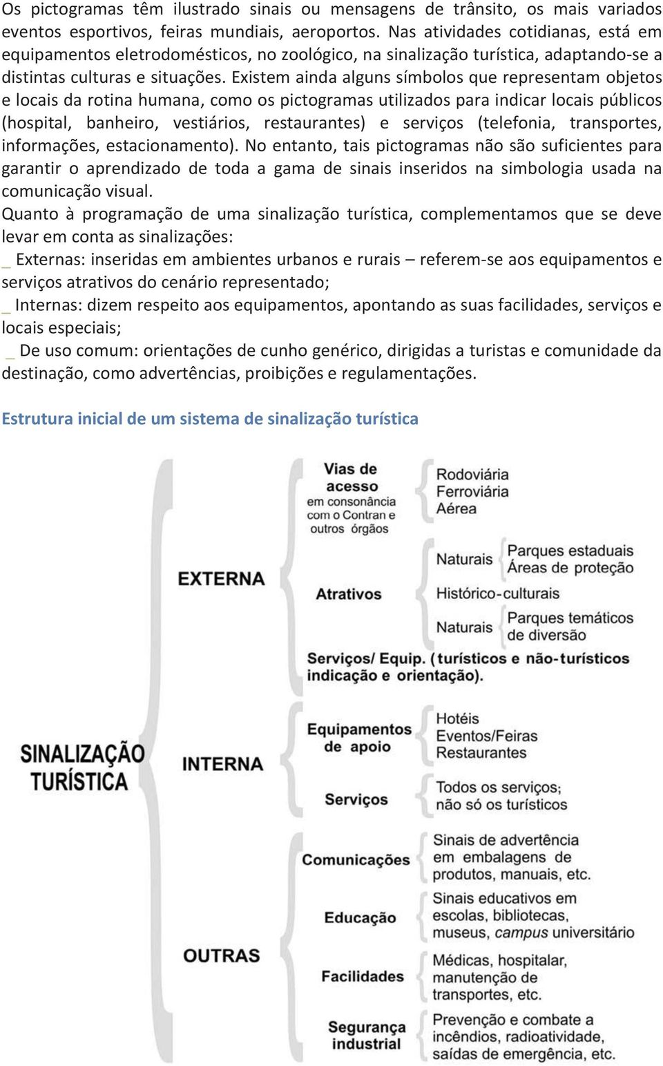 Existem ainda alguns símbolos que representam objetos e locais da rotina humana, como os pictogramas utilizados para indicar locais públicos (hospital, banheiro, vestiários, restaurantes) e serviços