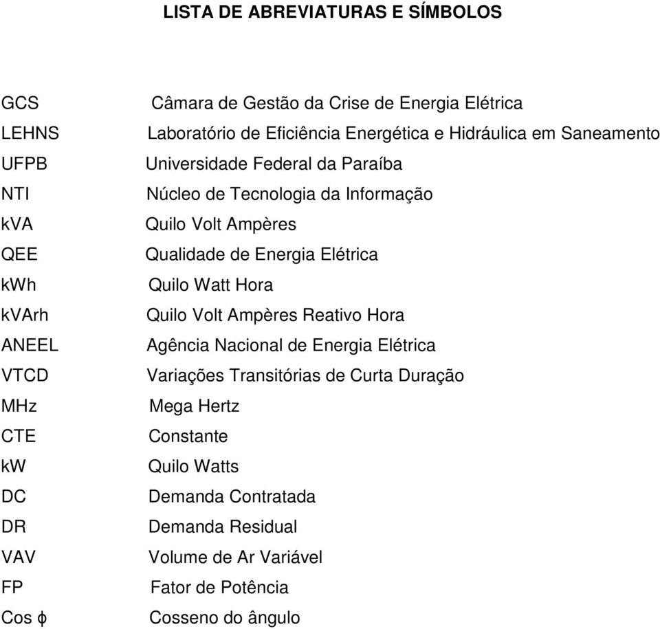 Informação Quilo Volt Ampères Qualidade de Energia Elétrica Quilo Watt Hora Quilo Volt Ampères Reativo Hora Agência Nacional de Energia Elétrica