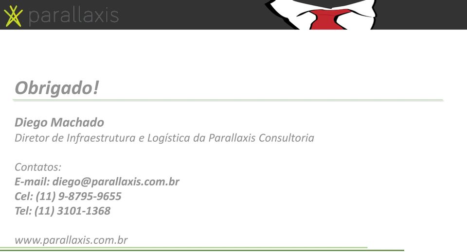 Logística da Parallaxis Consultoria Contatos: