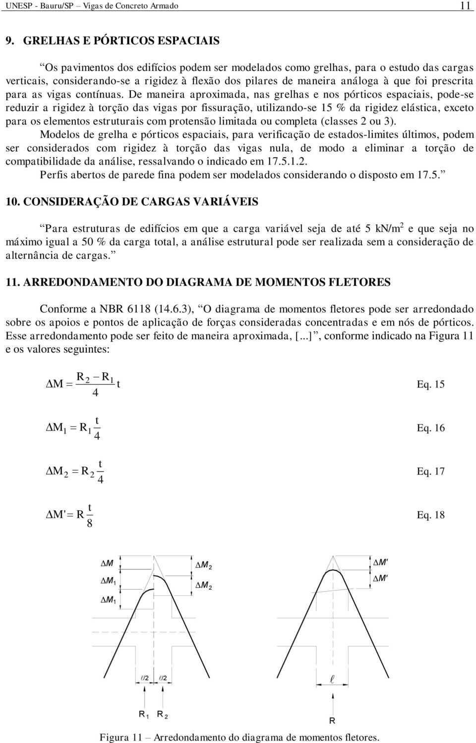 foi prescrita para as vigas contínuas.