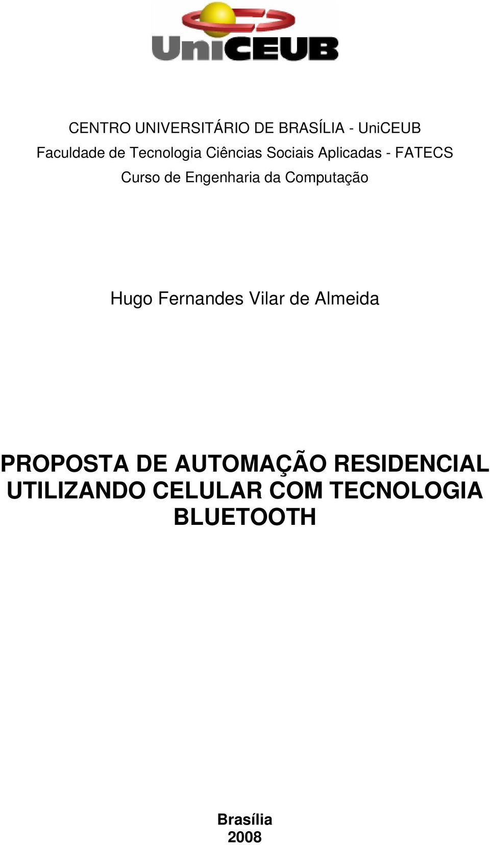 Engenharia da Computação Hugo Fernandes Vilar de Almeida