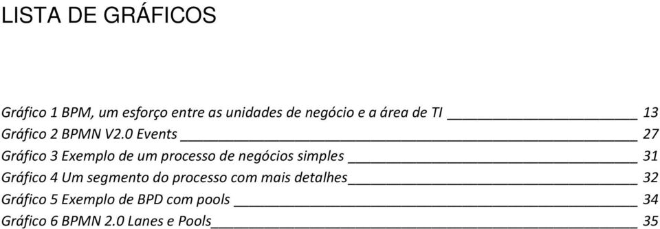 0 Events 27 Gráfico 3 Exemplo de um processo de negócios simples 31 Gráfico