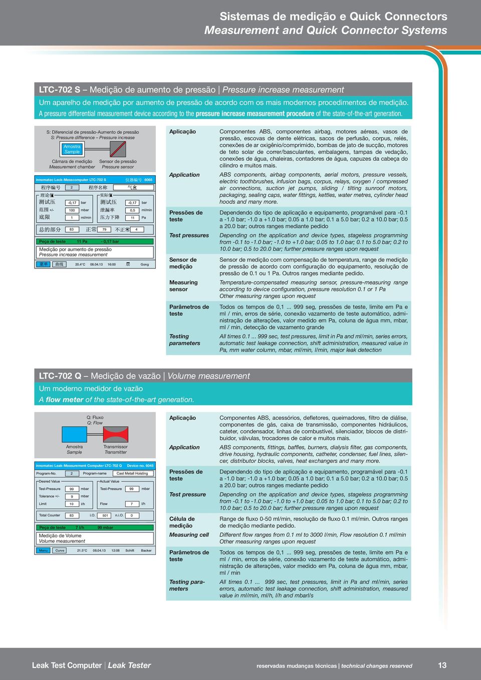 S: Diferencial de pressão-aumento de pressão S: Pressure difference Pressure increase Amostra Sample Câmara de medição Measurement chamber Medição por aumento de pressão Pressure increase measurement