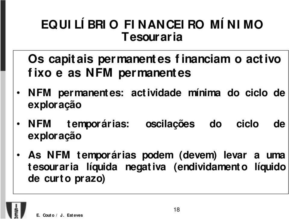 exploração NFM temporárias: oscilações do ciclo de exploração As NFM temporárias