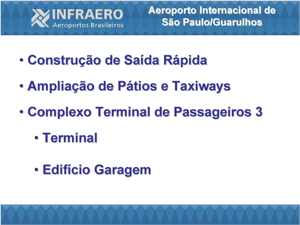 Ampliação de Pátios P e Taxiways