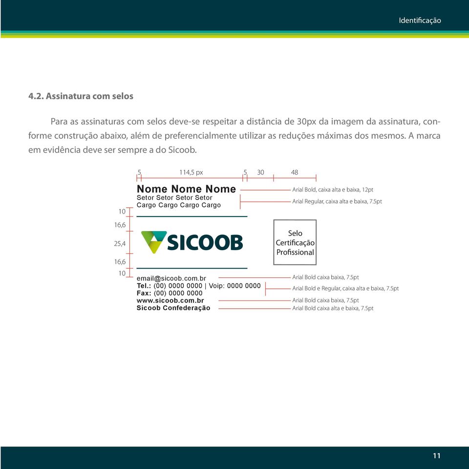 reduções máximas dos mesmos. A marca em evidência deve ser sempre a do Sicoob.