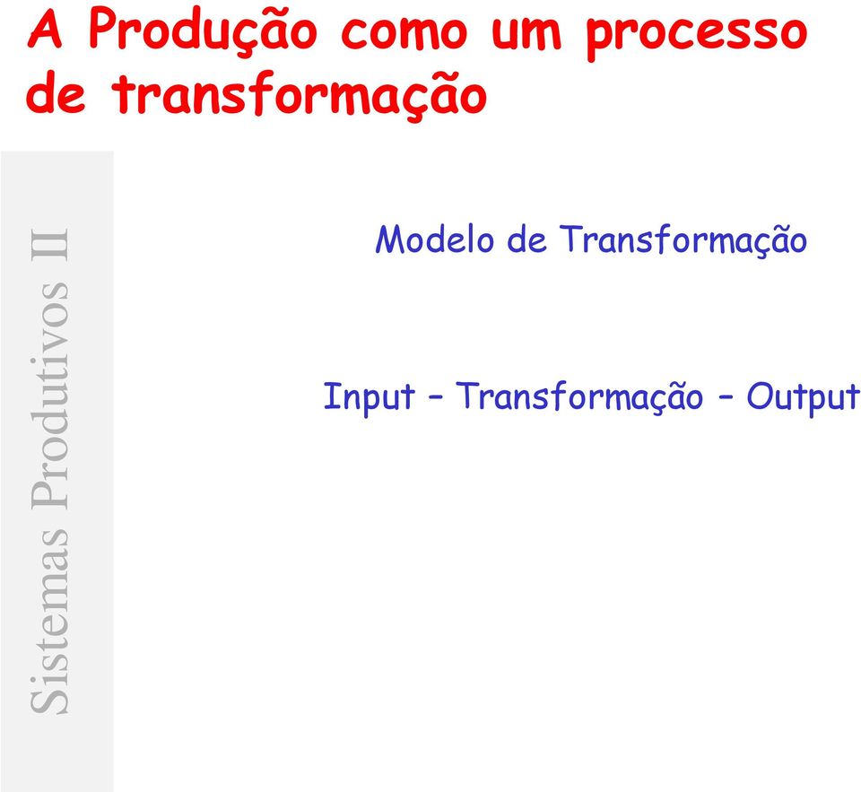 transformação Modelo de