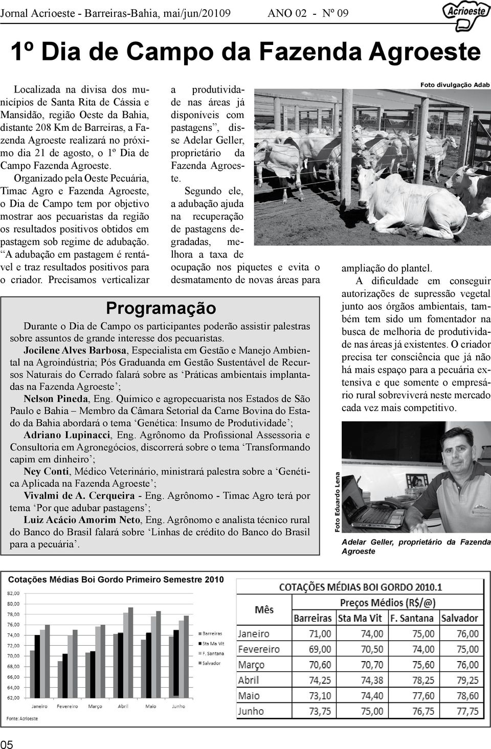 Organizado pela Oeste Pecuária, Timac Agro e Fazenda Agroeste, o Dia de Campo tem por objetivo mostrar aos pecuaristas da região os resultados positivos obtidos em pastagem sob regime de adubação.