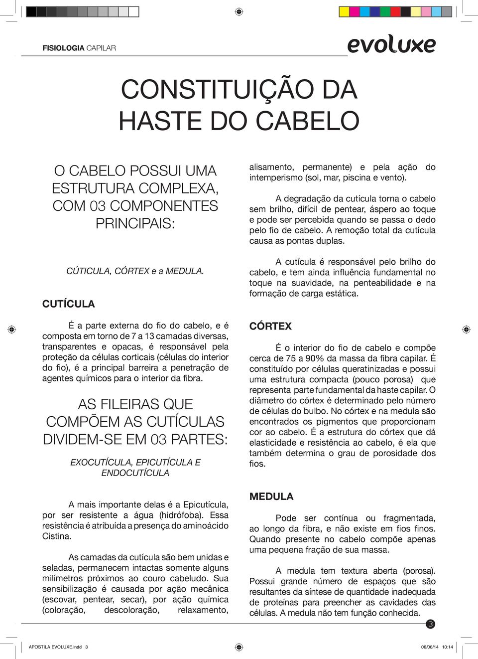 a principal barreira a penetração de agentes químicos para o interior da fibra.