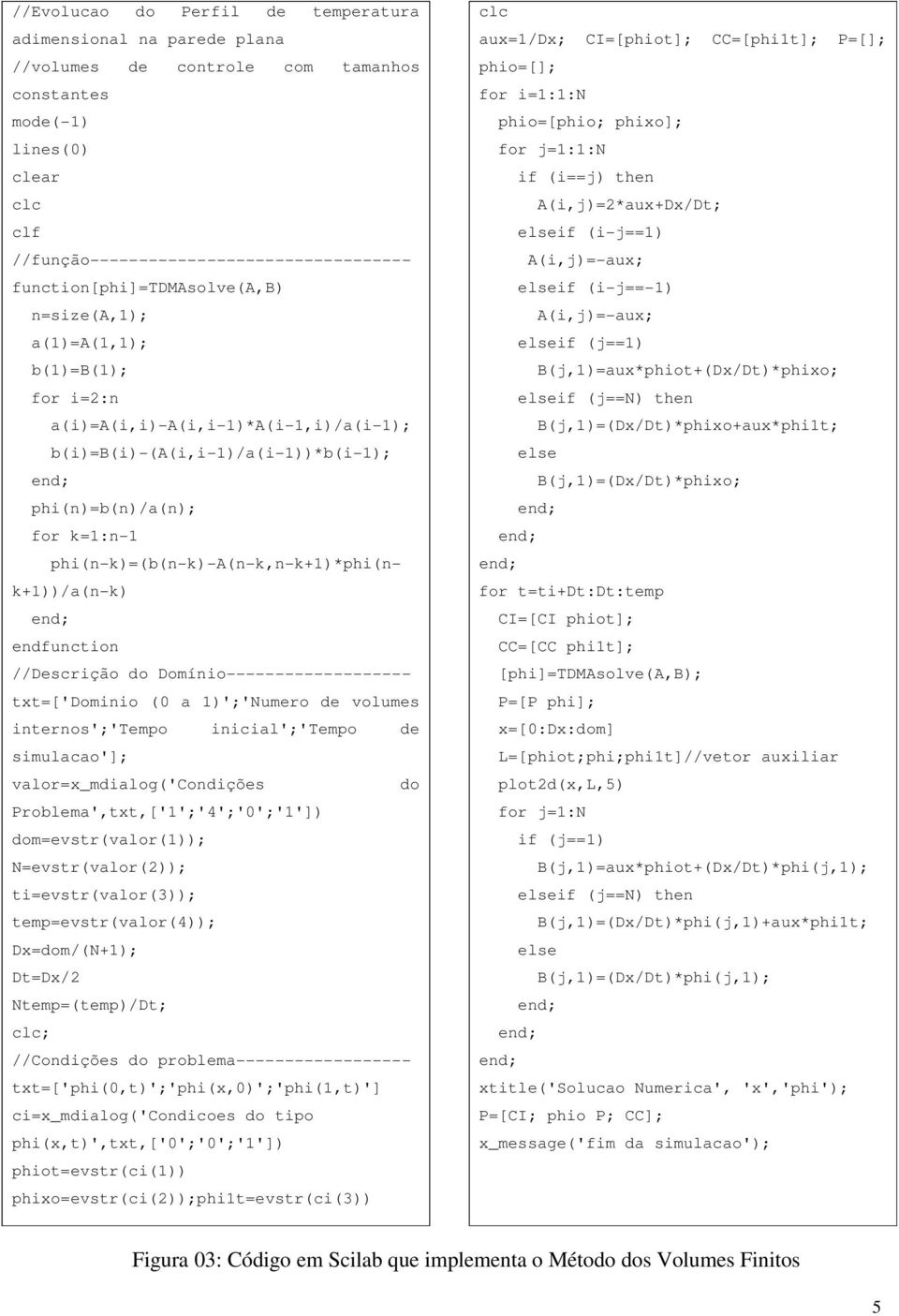 phi(n-k)=(b(n-k)-a(n-k,n-k+1)*phi(nk+1))/a(n-k) endfunction //Descrição do Domínio------------------- txt=['dominio (0 a 1)';'Numero de volumes internos';'tempo inicial';'tempo de simulacao'];