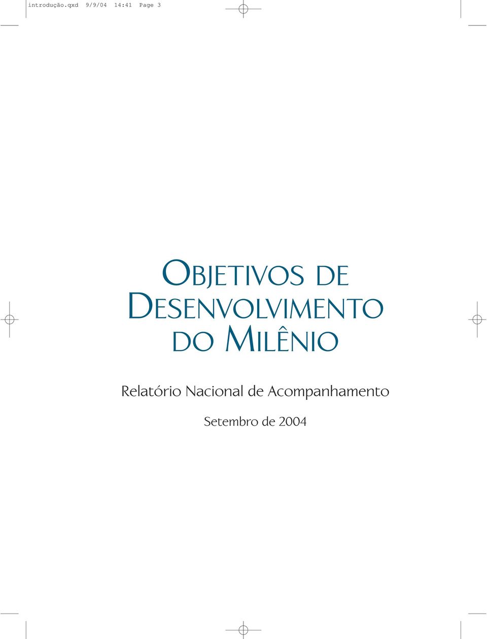 OBJETIVOS DE DESENVOLVIMENTO DO