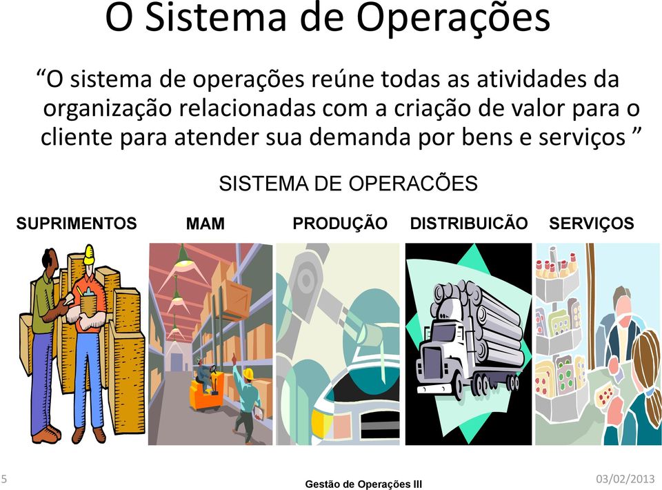 cliente para atender sua demanda por bens e serviços SISTEMA DE