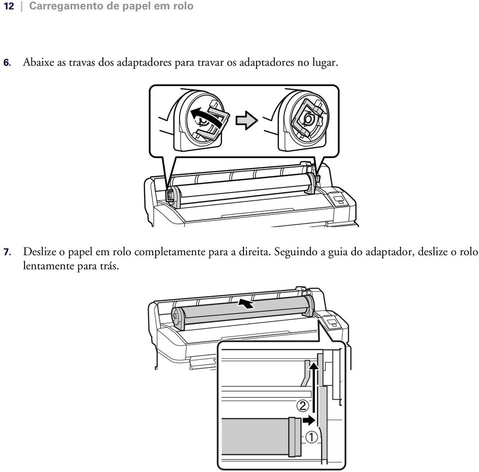 adaptadores no lugar. 7.