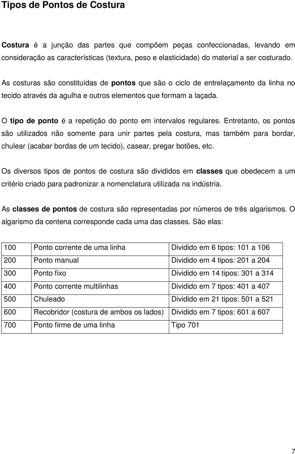 O tipo de ponto é a repetição do ponto em intervalos regulares.