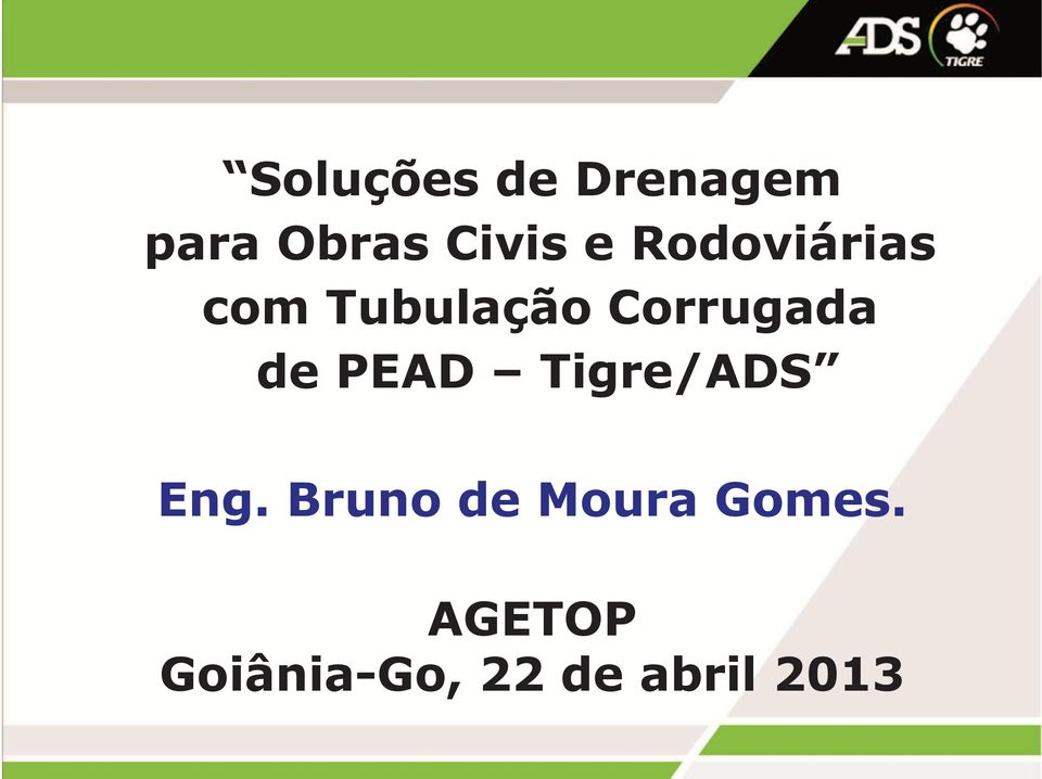 de PEAD Tigre/ADS Eng.