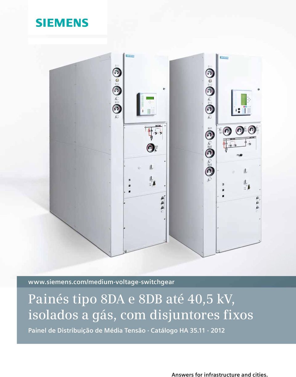 até 0,5 kv, isolados a gás, com disjuntores fixos