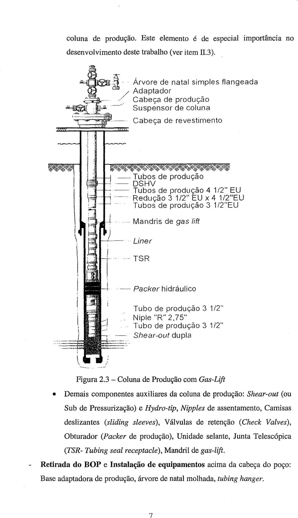 Mandris de gas lifi - - Packer hidráulico Tubo de produção 3 112" Sfiear-out dupla -... --- Figura 2.